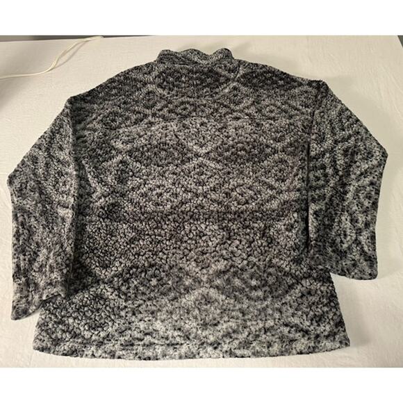 True Grit Quater Zip‎ Pullover Sherpa Fleece White Gray Black Unisex - Picture 6 of 6